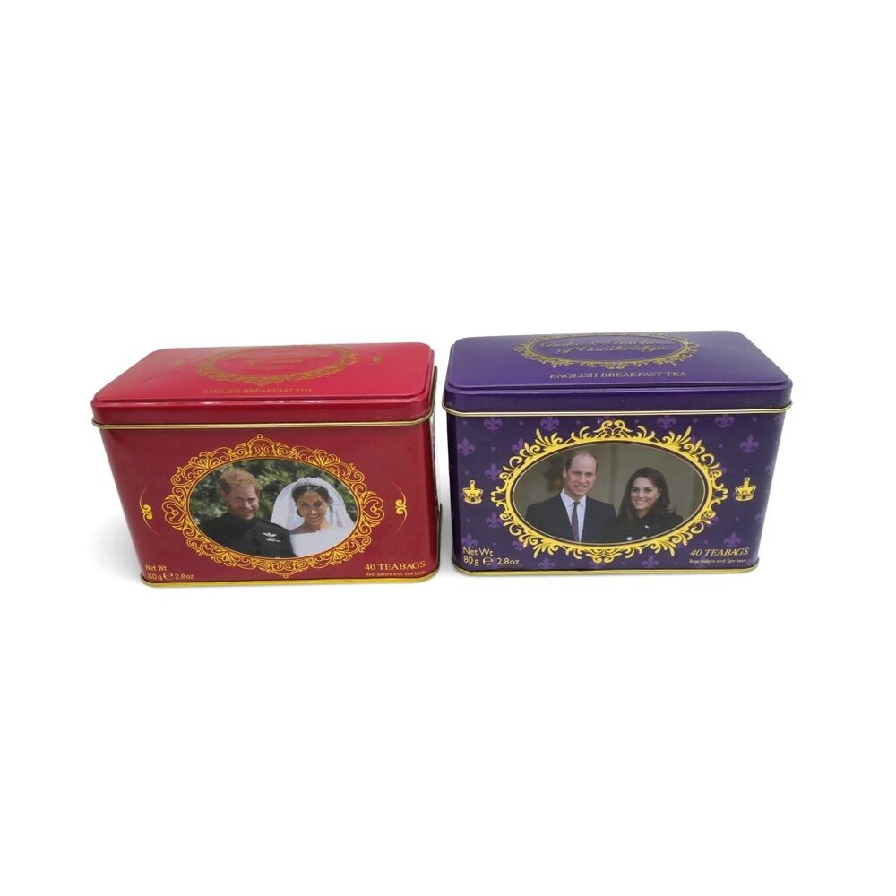 Royal Wedding Commemorative Empty Tin Set English Breakfast Tea